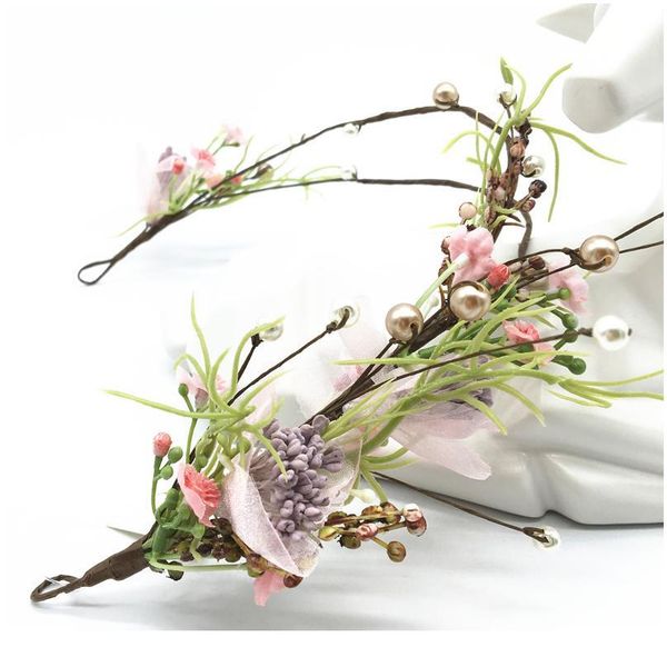 

women wedding party headwear hair accessories bridal flower wreath crown festival headband headdress floral garlands h qylzaz