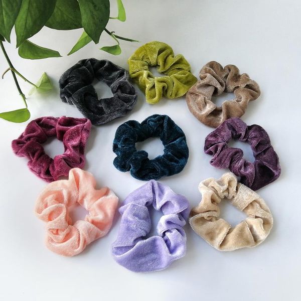 

9pc women or girls hair ties hair strap strap rope velvet elastic bands accessorie rubber hands headbands