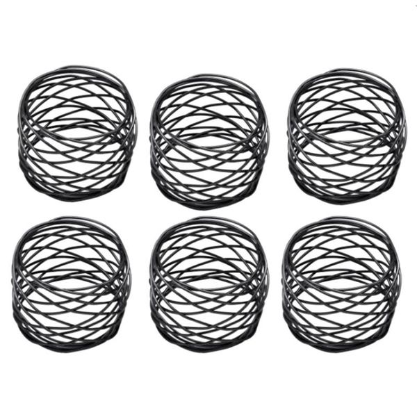 

napkin rings decorations black set of 6 metal mesh for weddings dinner parties or every day use