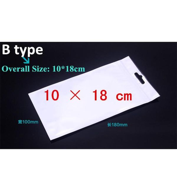 

10*18cm white/clear self seal zipper plastic retail packaging poly bag zip lock bag retail package w/ hang hole for iphone 4 4s 5 5s