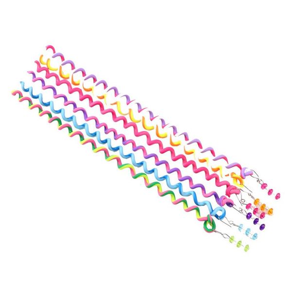 

6pcs rainbow color hair braiding tools for girls spiral hair bands for styling hair hairstyle elastic headbands acc bbyfhq, Slivery;white