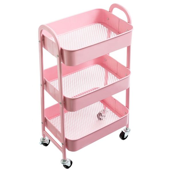 

3-storey trolley rack floor-to-floor multi-purpose bedroom baby mobile snack kitchen multi-function storage and storage rack