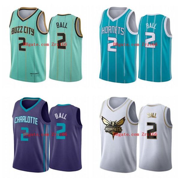 

men charlotte hornets 2 lamelo ball 2020-21 green city jersey, Black;red