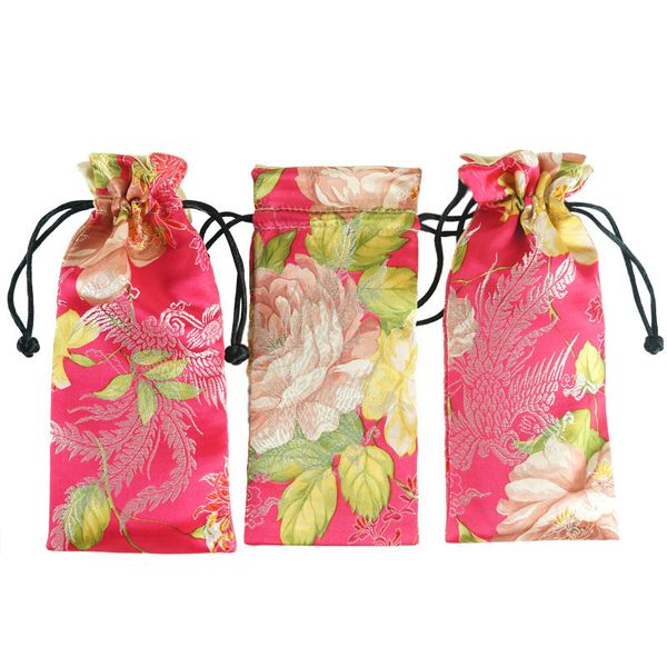 Nova camada dupla saco de pente bolsa pequena bolsa de seda saco multicolorido chinês especial pequeno sacos de seda de seda Presente de negócios logotipo personalizado