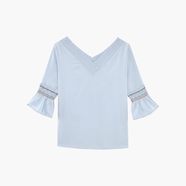 

2020 summer fashion t shirt women blue woman tshirt1, White