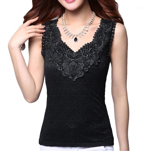 

women's summer blouse shirt elegant sleeveless black crochet lace shirt and blouses women blusas camisa vest plus size1, White