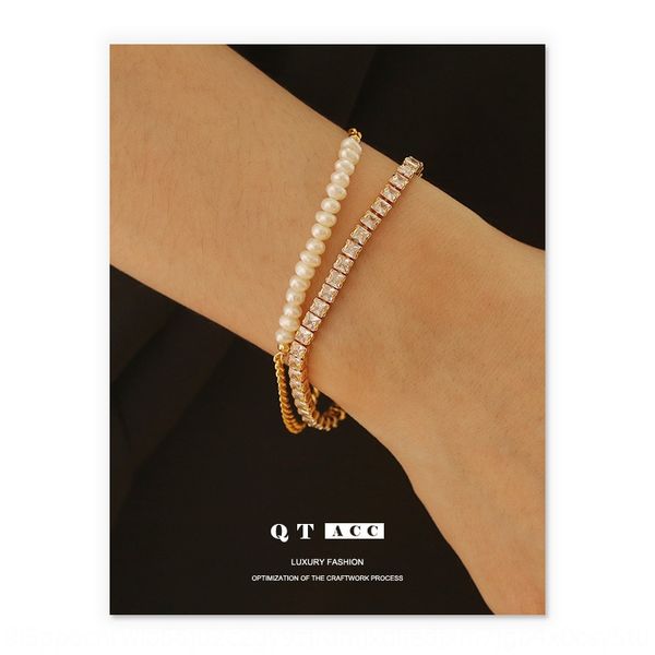 

brass platinum plating real national bracelet diamond gold lightstyle personality minority temperament diamond zircon necklace bracelet ta5w, Golden;silver