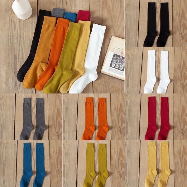 

dce5o autumn knee winter new and pure cotton calf black children socks and lengthsocks ins tkoo0