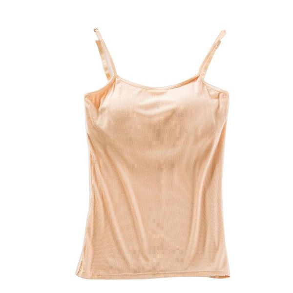 

fashion casual one-piece camisole women padded wire tank underwear adjustable strap built camiso female basic shirt kg-929, Black;white