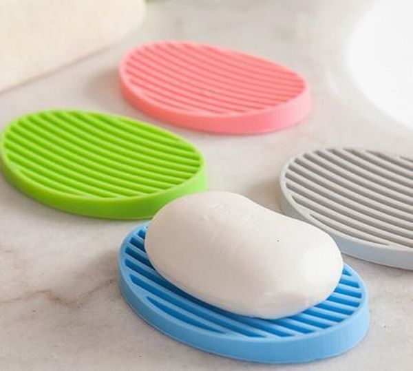 

bathroom toilet holder creative silicone plate flexible soapbox soap dish
