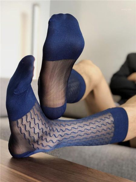 

tube socks male dress socks gifts for men sheer exotic formal wear suit men ultra thin transparent business tnt1, Black