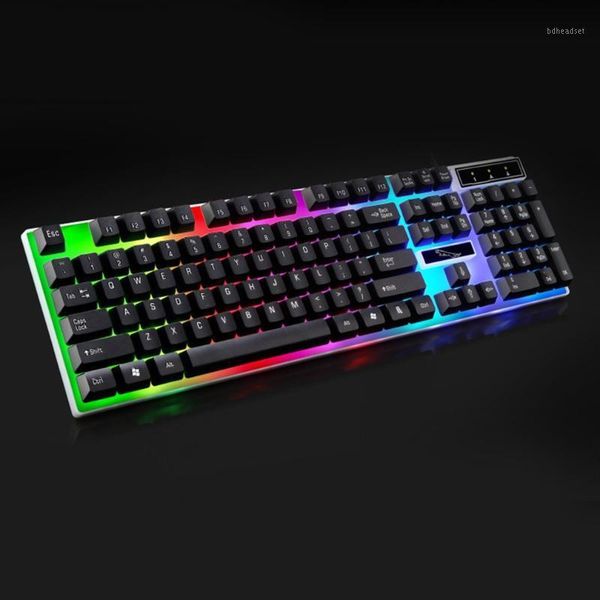 

g21 usb wired mechanical suspended keyboard led colorful backlight gaming keyboard waterproof for pc computer gamer1