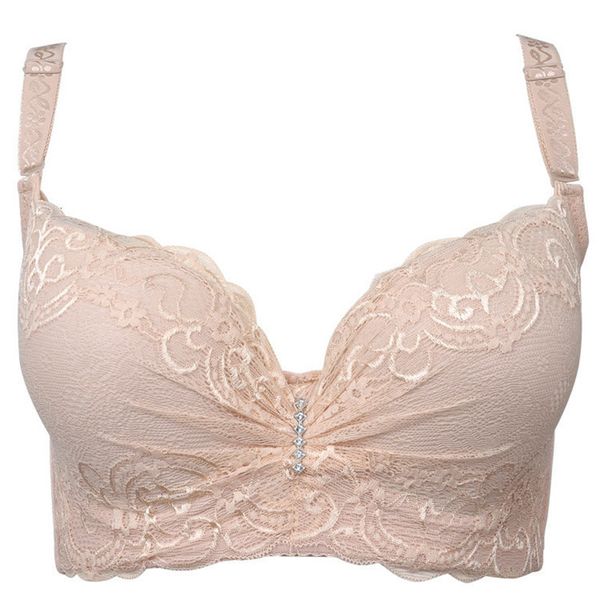 

selling explosions with steel ring lingerie lace thin section adjustment type large size bra comfortable underwear, Red;black