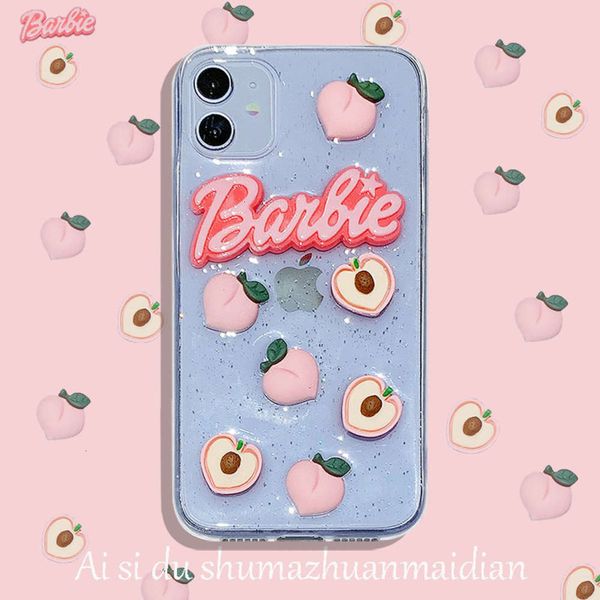 

ins frh pink peach suitable for vivo s6 mobile phone case y3 / y5s silicone s7 transparent stereo y9s / y70s japan and korea x9s / x234fre