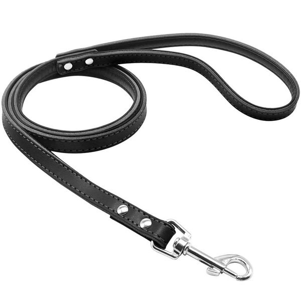 

5 colors leather dog leash long rope pet puppy cat walking training leashes for small medium large dogs chihuahua 12 bbyjyr