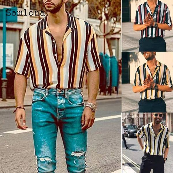 

fashion long sleeve blouses men clothing england style summer casual thin stripes print button up blusas shirt man1, White;black