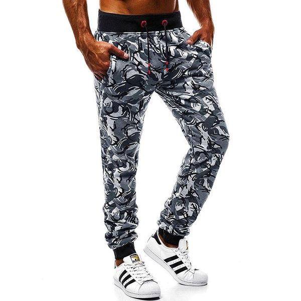 

mens pants cross border fashion camouflage rope casual leggings, Black