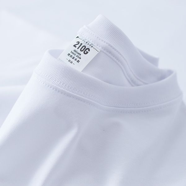 

32 thread bleached comfortable and breathable ice silk cotton crew t- neck basic short sleeve t-shirt lovers' shirt net red mghgp, White