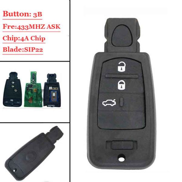 

3button 434mhz smart key key remote control smart car key for fiat viaggio