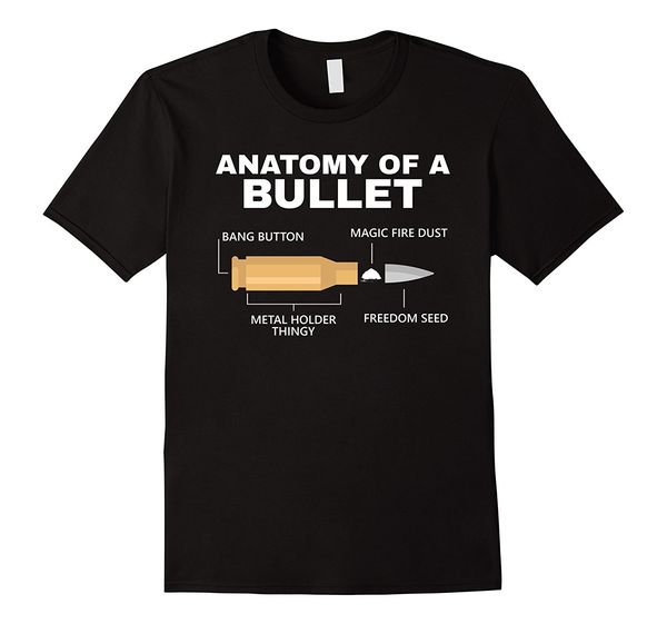 

new short sleeve casual gun shirt, anatomy of a bullet funny gun owner summer casual good quality hooded sweatshirt hoodie men t shirt