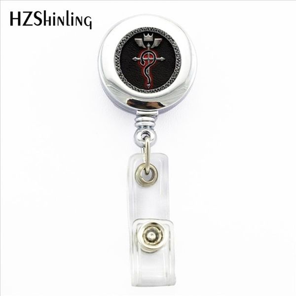 

pins, brooches 2021 full metal alchemist symbol badge holder id bagde reel card, Gray