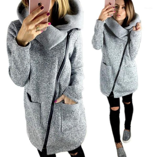 

fleece femme coat s-5xl oversized autumn winter jackets coats zipper long sleeve women jacket turn-down collar outerwear gv908b1, Black;brown