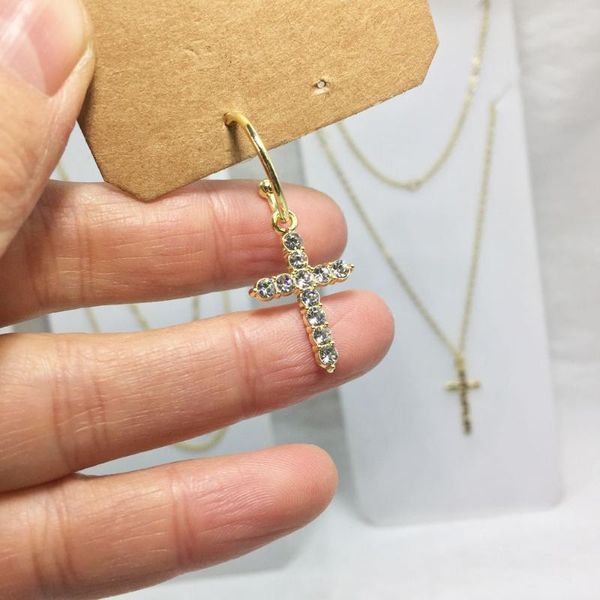 

charms eruifa 6pcs15*20mm cross with rhinestone coin zinc alloy necklace,earring bracelet jewelry diy handmade 2 colors, Bronze;silver