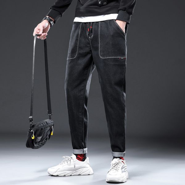 

slim fit season new jeans men's leggings, Blue