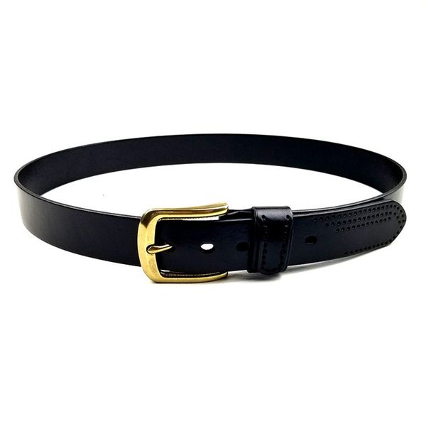 

leather belt with head and alloy pin buckle for men, Black;brown