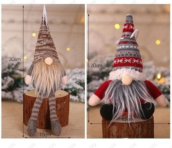 

knitted dhl christmas ornament plush gnome doll christmas tree wall hanging pendant holiday decor gift tree decorations