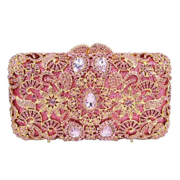 

female clutch bags crystal inlay decorate wedding bridal evening bags monochromatic a502