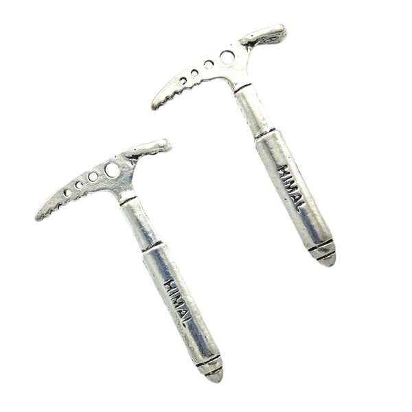 

lot 100pcs mountaineering picks antique tibetan silver charms pendants for jewelry making diy necklace bracelet earrings pendant 42*27mm dh0, Bronze;silver