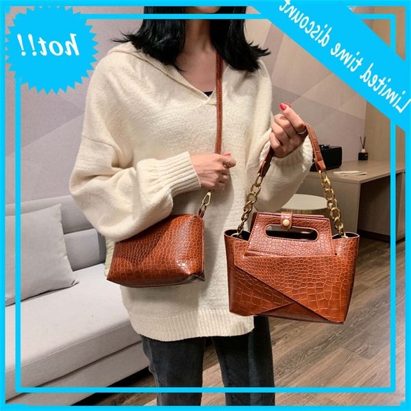 

small women's bag new 2020 fashion crocodile single shoulder messenger handbag