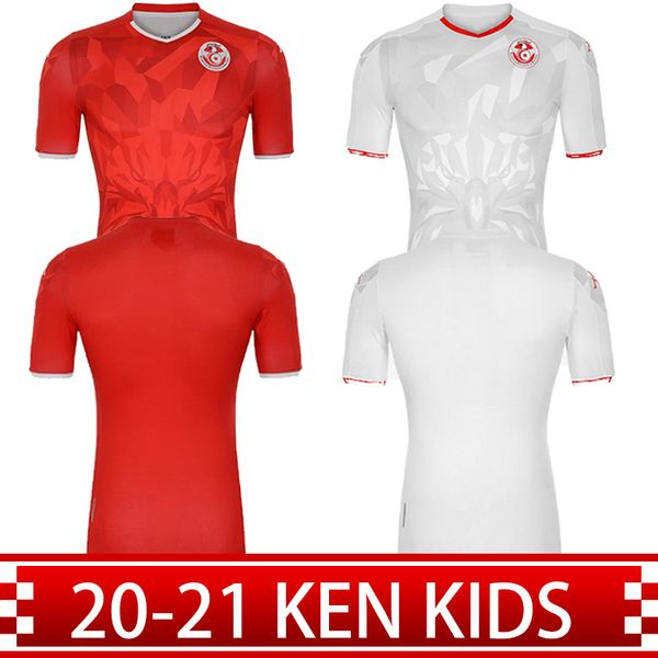 

20 21 tunisia soccer jerseys 2020 uniform msakni khazri sliti ben yousse hamza home away football shirt maillot de foot size:s-xxl, Black;yellow