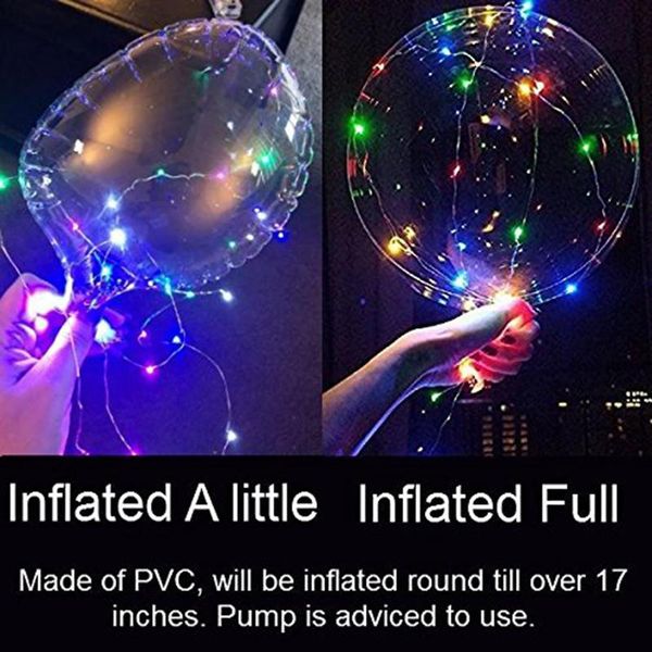 

handle led balloon with sticks luminous transparent helium bobo ballons wedding birthday party decorations kid led light balloon wmtuuv