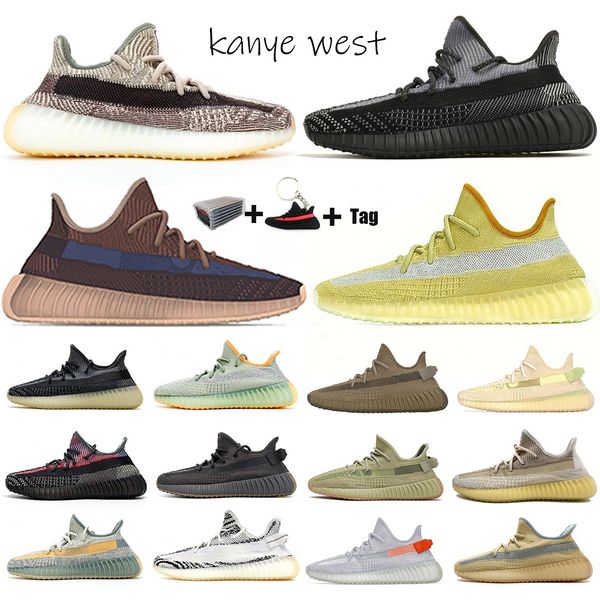 

israfil kanye west v2 reflective fade carbon natural cinder earth zyon oreo desert sage marsh mens running shoes women trainers sneakers