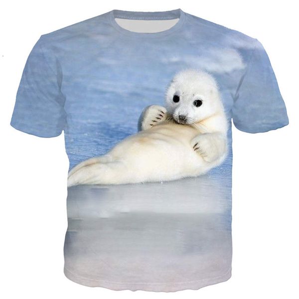 

new cool animal seal 3d print shirts horror oversized plus size men clothing