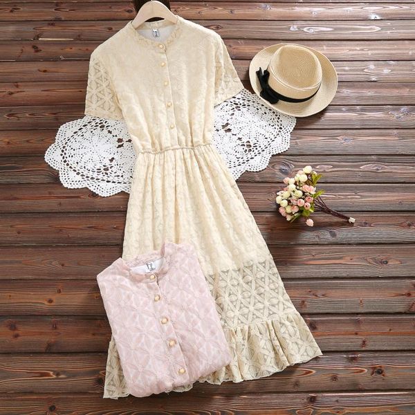 

casual dresses 2021 summer short sleeve women lace dress for party, Black;gray