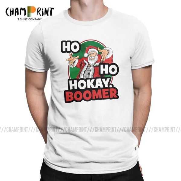 

vintage ok boomer but santa ho ho hokay boomer okay christmas meme short sleeve tees plus size hooded sweatshirt hoodie men t shirt