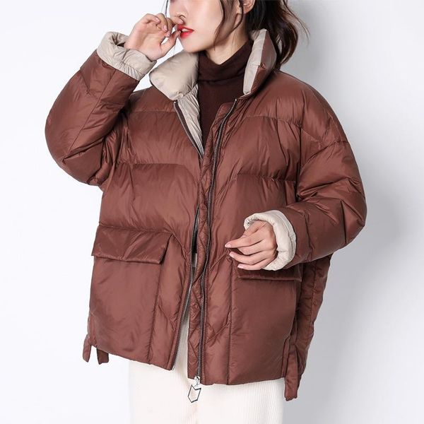 

women's down jacket korean puffer winter jacket women clothes 2020 down coat female warm parka chaqueta mujer1, Black