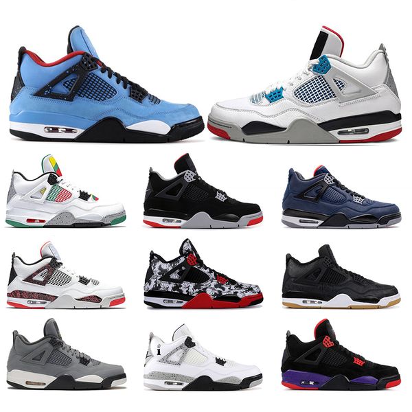 

2020 bred white cement 4 4s what the cactus jack cool grey mens basketball shoes concord pure money royalty men sport sneakers 36-47
