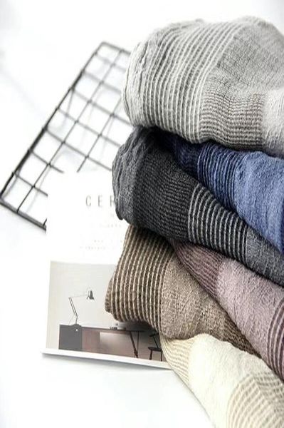 

2019 новый японский мужской стиль зима шарф хлопка и льна solider длинные цвет женские шарфы шаль мода мужчины шарф wmtrtb lottery2010, Blue;gray