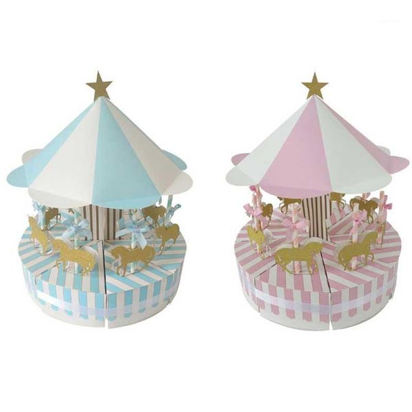 

gift wrap romantic carousel candy box children baby for wedding favors birthday party decoration guest festival gift1