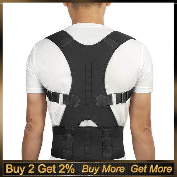 

brace shoulder back support belt for braces supports posture corrector adjustable trainer kg-345, Black;blue
