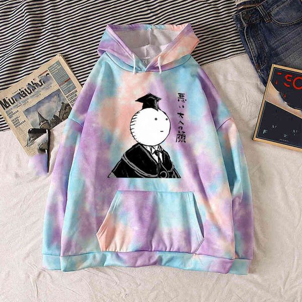 Sala de aula de assassinato Korosensei anime hoodies mulheres / homens moda manga longa com capuz moletom homens algodão homens hoodies H1227