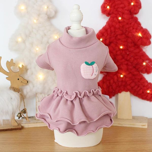 

одежда для собак peach pink fashion cat собачье платье мода пэт одежда для собак щенок pet winter теплая продукция щенок чихуахуа