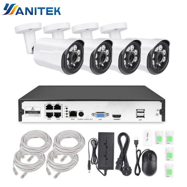 

wireless camera kits yanitek h.265 1080p cctv system 4ch nvr kit 2.0mp security hd ip outdoor waterproof video surveillance p2p