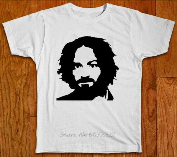 

charles manson face design white t-shirt men o-neck short sleeve reprint printing tshirt cool tees sport hooded sweatshirt hoodie