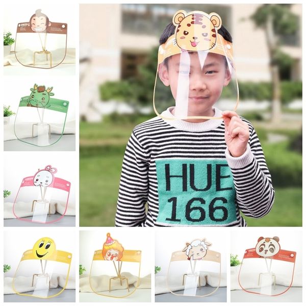 

waterproof cartoon safety kids face full isolation shield transparent protective mask cca12222 120pcs