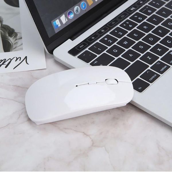 

mice hourg usb wireless dual mode bluetooth rechargeable mouse for lappc sound silent ultra-thin ergonomic gaming